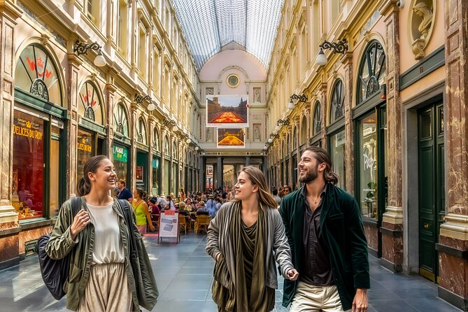 Brussels Private Family Tour: Highlights, Tasting and Museum - Galleries Saint-Hubert to Grand Place: the postcard moment with context