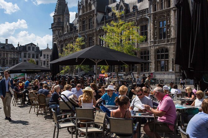 Brussels: Tour Bruges & Ghent with Cruise + Chocolate visit - Ghent Guided Highlights: The Cathedral Area, Three Towers, and Big Landmarks