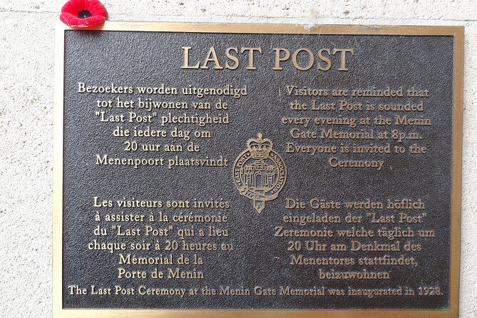 Flanders World War I Battlefields Private Tour from Brussels - Time in Ypres town: lunch on your own, plus the mood shift