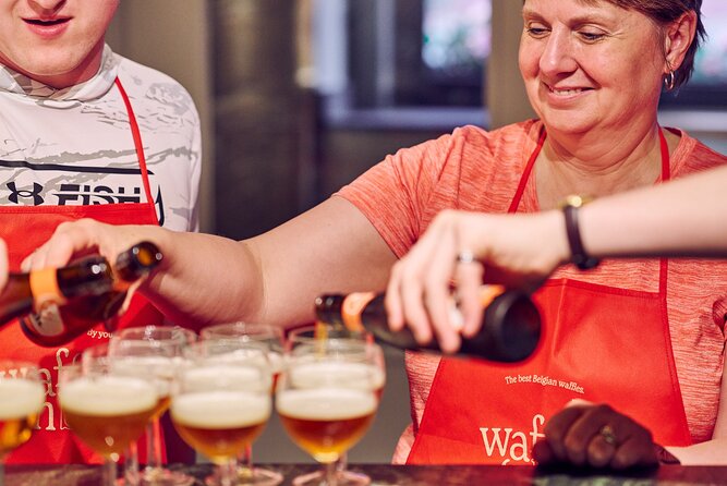 The Waffles 'n Beer Workshop in Brussels Centre - Baking Brussels waffles and building your plate