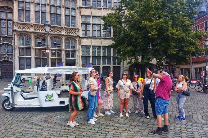 TukTuk Tour through historic Antwerp 2.5h - Stop 5, Grote Markt Finale With Town Hall, Guild Houses, Brabo, and Antigoon
