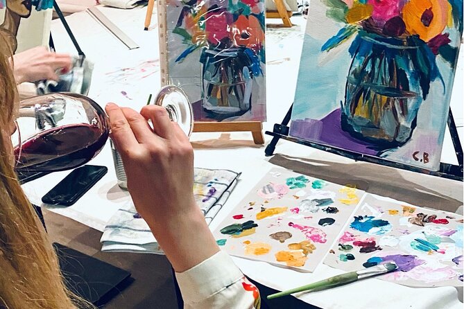 Wine and Painting Workshop Experience in Brussels - A Wine and Painting Workshop in Rue de Flandre That Works for Beginners