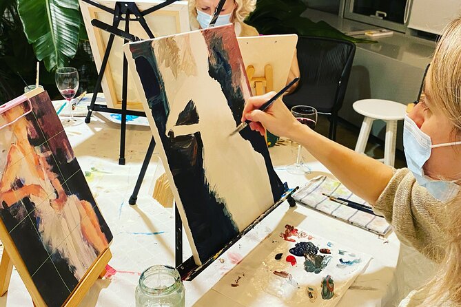 Wine and Painting Workshop Experience in Brussels - How the 3-Hour Session Flows, From Photo Reference to Brushwork